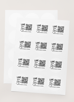 Leave us a review QR code sticker labels